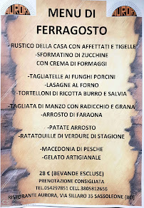 Menu / carte de Restaurant Bar Gelateria Aurora à Casalfiumanese