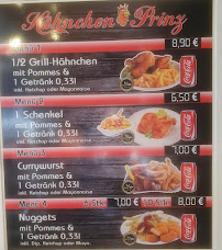 Menu du HähnchenPrinz Rustweg à Berlin