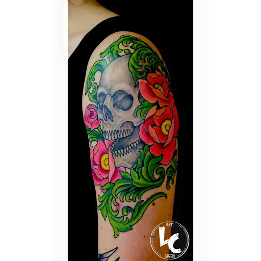 Explore back ear tattoo ideas, creative tattoo ideas in Columbia, available at Living Canvas Tattoo & Body Piercing