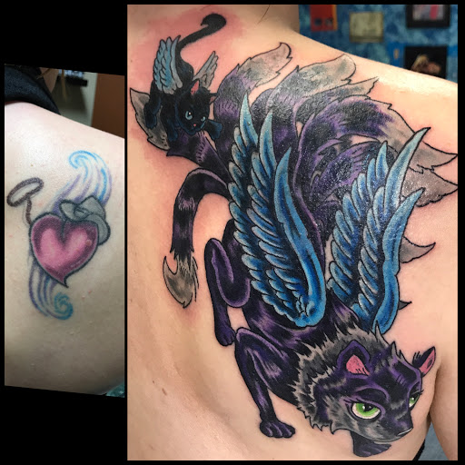 Explore mother step daughter tattoo ideas, creative tattoo ideas in Aurora, available at Ronin Tattoo Studio INC