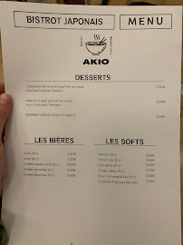Menu / carte de Akio Bistrot Japonais à Lyon