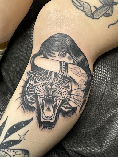 Explore male arm tattoo ideas, creative tattoo ideas in Buffalo, available at True Gloom Tattoo Studio