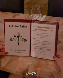 L'Autre Table - Restaurant & Bar à Vins à Vedène carte