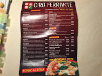 Menu du Ciro Ferrante à Naples