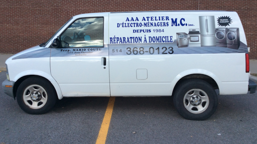 AAA Atelier D'électro-ménagers M.C. Inc ; Service d'appel 24h (7 jours)