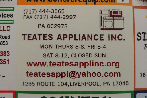 Appliance Store «Teates Appliance, Inc.», reviews and photos, 1235 PA-104, Liverpool, PA 17045, USA