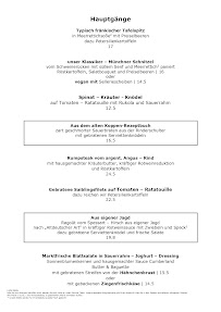 Menu du Fränkischer Gasthof - Hotel „Zum Koppen“ à Gemünden am Main