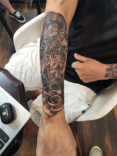 Find tattoo ideas with letters for your next unique tattoo in Charles Town at Blue Heron Tattoo
