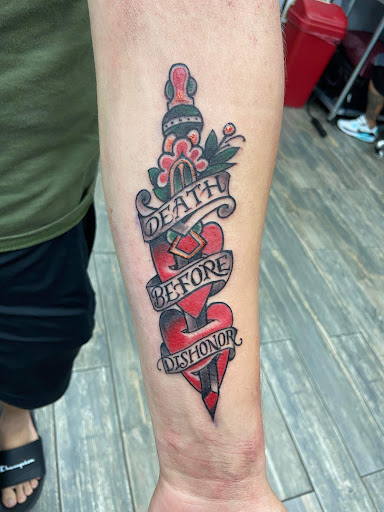 Explore rose cover up tattoo ideas, creative tattoo ideas in El Paso, available at American Tattoo Society of Ft Bliss