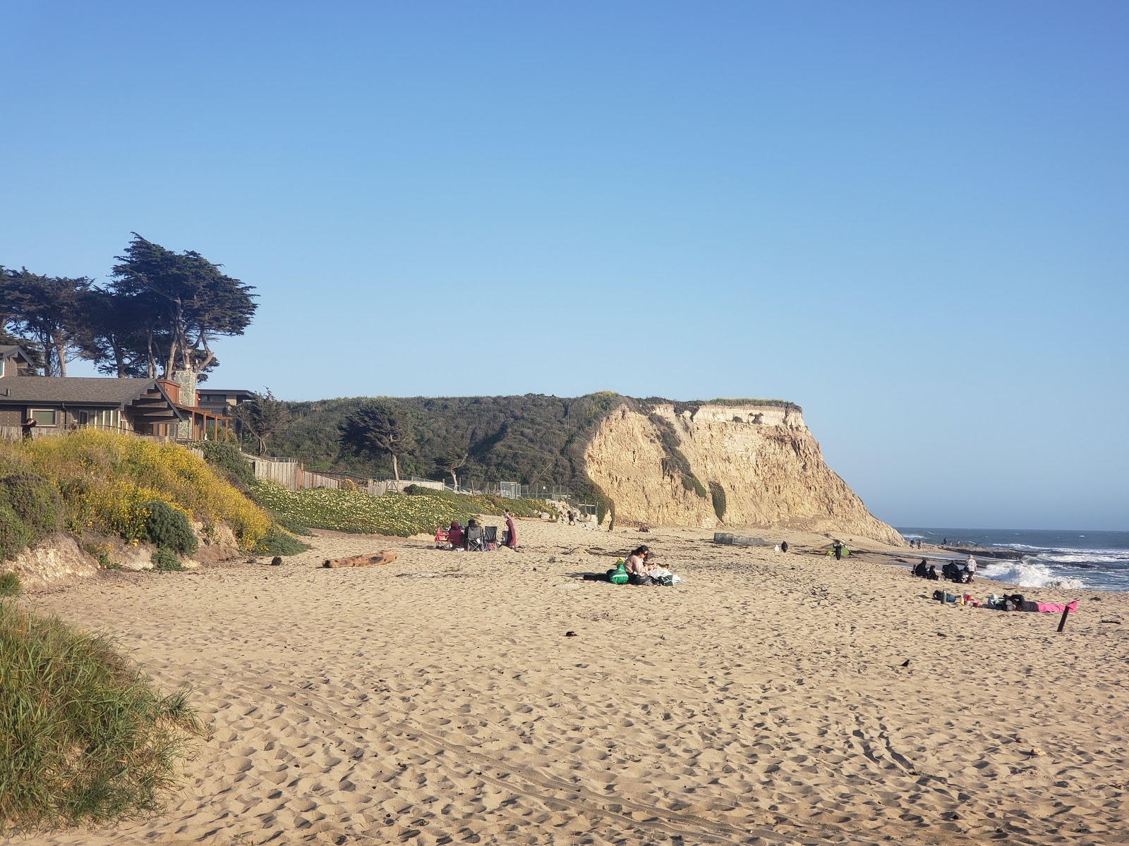 Davenport Landing Beach'in fotoğrafı dağlarla çevrili