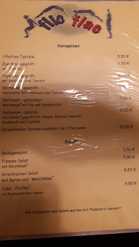 Flic Flac à Biblis menu