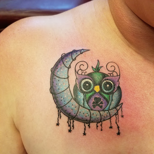 Explore footprints in the sand tattoo ideas, creative tattoo ideas in Cedar Creek, available at Inkd Out Tattoos