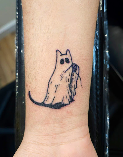 Explore oogie boogie tattoo ideas, creative tattoo ideas in Staten Island, available at Whats Up Your Sleeve Tattoo Shop & Gallery