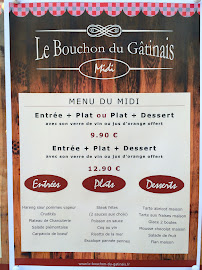 Restaurant Le Bouchon du Gâtinais à Montargis - menu / carte