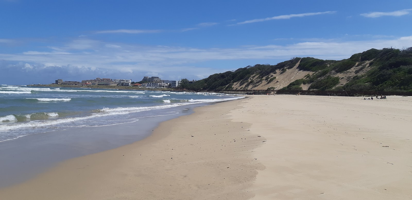 Photo of Gonubie beach with bright fine sand surface