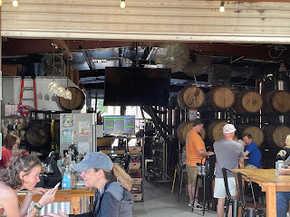 A row of beer taps
