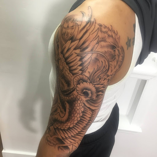 Explore puppy tattoo ideas, creative tattoo ideas in East Stroudsburg, available at Faimeouz Ink