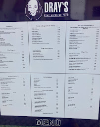 Menu du Dray's à Ulm
