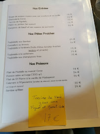 Restaurant français Restaurant Da Mamma à Ajaccio (le menu)