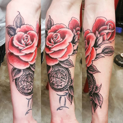 Explore upper back tattoo ideas, creative tattoo ideas in Conway, available at Arcane Tattoo