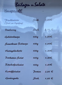 Menu / carte de Müggelseefischerei à Berlin