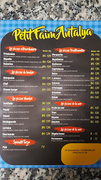 Petite Faim Antalya à Belley menu