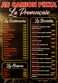 Menu du La Provençale Pizzeria à Marseille