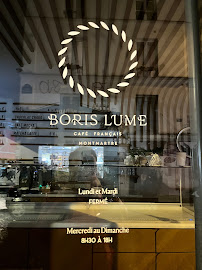 Menu / carte de Boris Lumé café pâtisserie à Paris