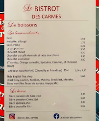 Menu / carte de Le Bistrot des Carmes à Rouen