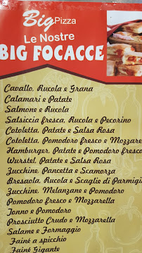 Big Pizza à Alghero menu