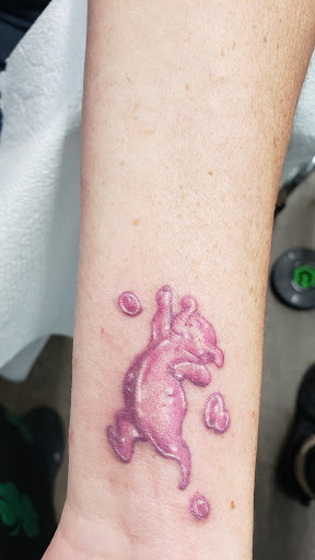 Explore childs name tattoo ideas, creative tattoo ideas in Lawrenceville, available at Steele Ink Studios Body Art