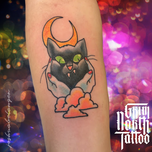 Explore hear no evil tattoo ideas, creative tattoo ideas in Portsmouth, available at Grim North Tattoo and Piercing