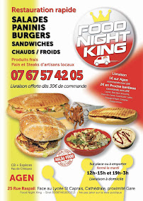 Menu / carte de Food Night King à Agen