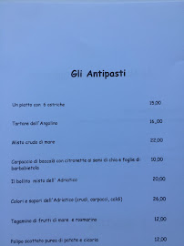 Restaurant de poisson L'Angolino Da Filippo1891 à San Vito Chietino (la carte)