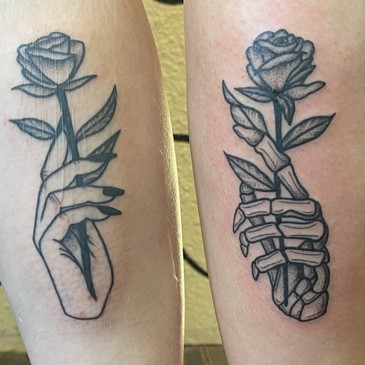 Explore insanity tattoo ideas, creative tattoo ideas in Mckinney, available at Borrowed Time Fine Art Gallery Tattoo Shop