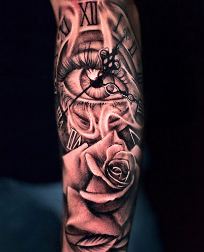 Explore tattoo basketball ideas, creative tattoo ideas in Wichita Falls, available at Firme Copias Tattoo shop