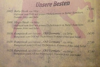 Menu / carte de das kleine Steakhouse GmbH à Heinsberg