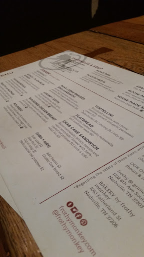 Brunch Restaurant «Frothy Monkey», reviews and photos, 125 5th Ave S, Franklin, TN 37064, USA