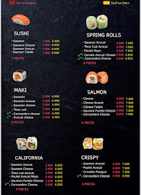 Carte du Sushi’NA à Saint-Laurent-de-Mure