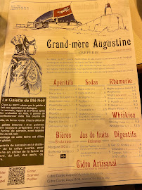 Restaurant Grand Mère Augustine à Saint-Malo (la carte)