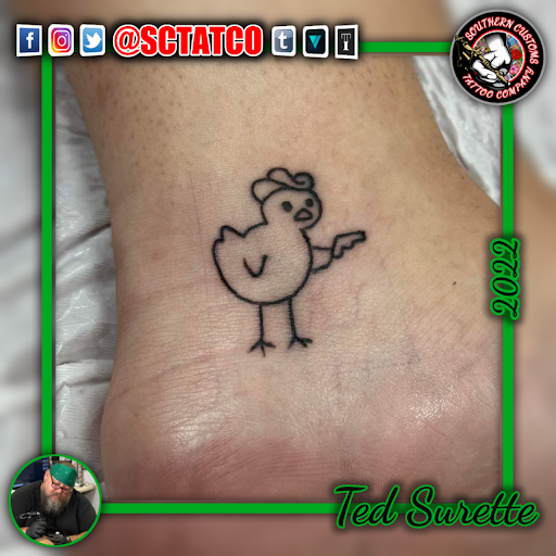 Explore cute heart tattoo ideas, creative tattoo ideas in Fayetteville, available at Southern Customs Tattoo Company