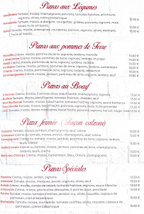 Carte du Pizzeria Valeria à Serémange-Erzange
