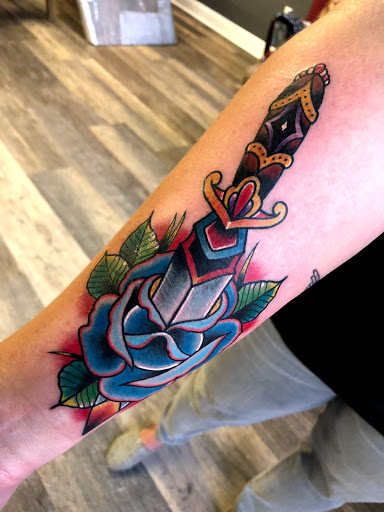 Explore gap filler tattoo background shading ideas, creative tattoo ideas in Waynesboro, available at Tattooed In the Wild Studio