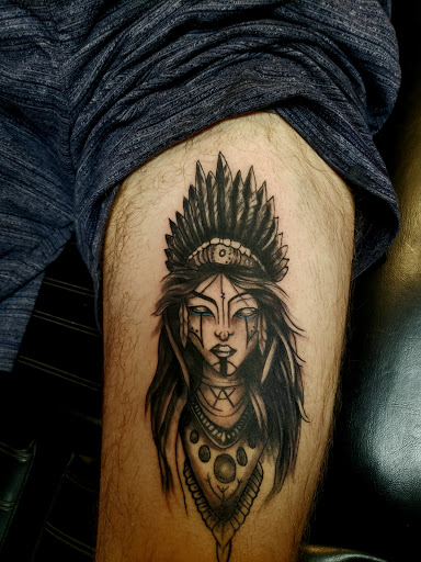 Explore side head tattoo ideas, creative tattoo ideas in Iowa Falls, available at BiPolar Studios