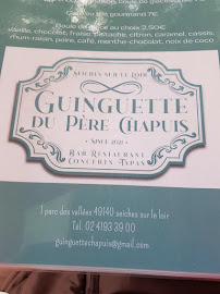Restaurant Guinguette du Père Chapuis à Seiches-sur-le-Loir - menu / carte