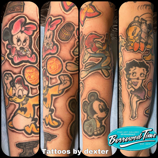 Explore hunting and fishing tattoo ideas, creative tattoo ideas in Mckinney, available at Borrowed Time Fine Art Gallery Tattoo Shop