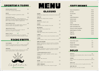 Menu du Coqtelia Agaveria & Tacos à Verbania