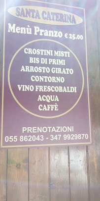 Restaurant Santa Caterina à Reggello (la carte)