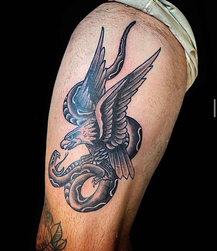 Explore mickey mouse tattoo ideas, creative tattoo ideas in Charleston, available at The Edge Tattoo Studio