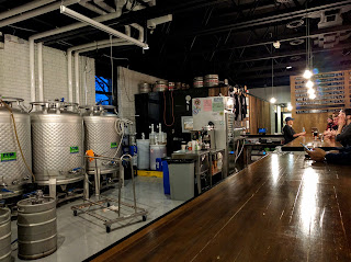 A row of beer taps